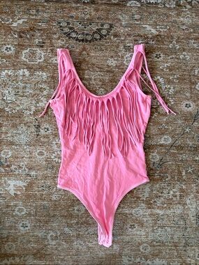 Guess Pink Fringe One-Piece Bodysuit